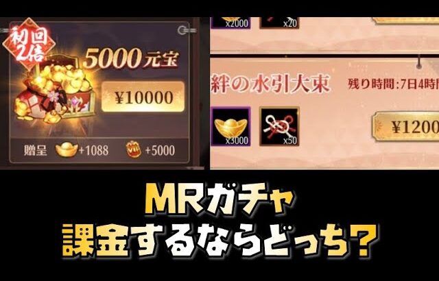 【放置少女】MRガチャ 課金するならどっち？