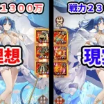 【放置少女】ポセイドン１億１３００万まで育てました。戦力２３００のポセイドンとの大きな違いがこちら。