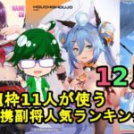 【放置少女副将特集】皇室龍枠11人が使う連携副将人気ランキング！！12月号【デフ】