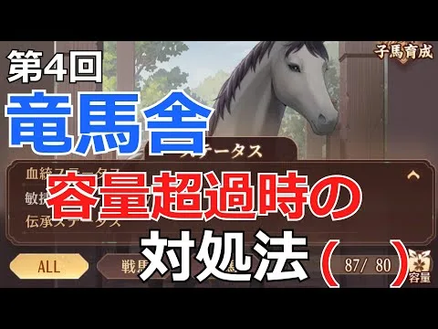 【放置少女】 竜馬舎/厩舎の容量がいっぱいになった時の対処法！損したくない/ガチャが引けない方必見！