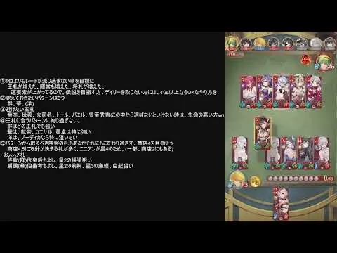 【放置少女】「運命の絵札」感想戦250910カエサルでも…ｗ