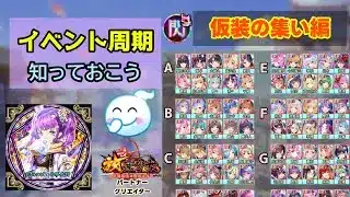 仮装の集いの周期について知っておこう【放置少女】 #放置少女パートナークリエイター