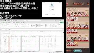 【放置少女】頂上闘技場の集計作業配信