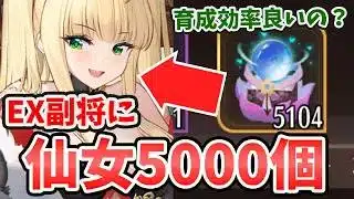 【放置少女】EX副将に仙女育成丹5000個使って検証。仙女育成丹の育成効率徹底解説。