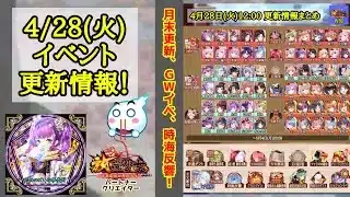 【放置少女】4月28日更新情報まとめ！ イベント多数で大忙し！ #放置少女パートナークリエイター